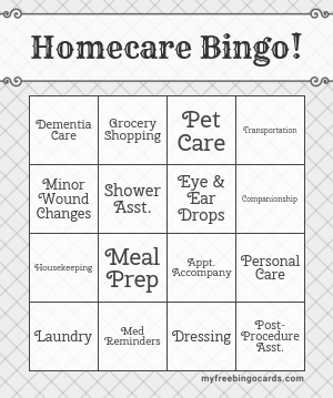 Homecare Bingo!