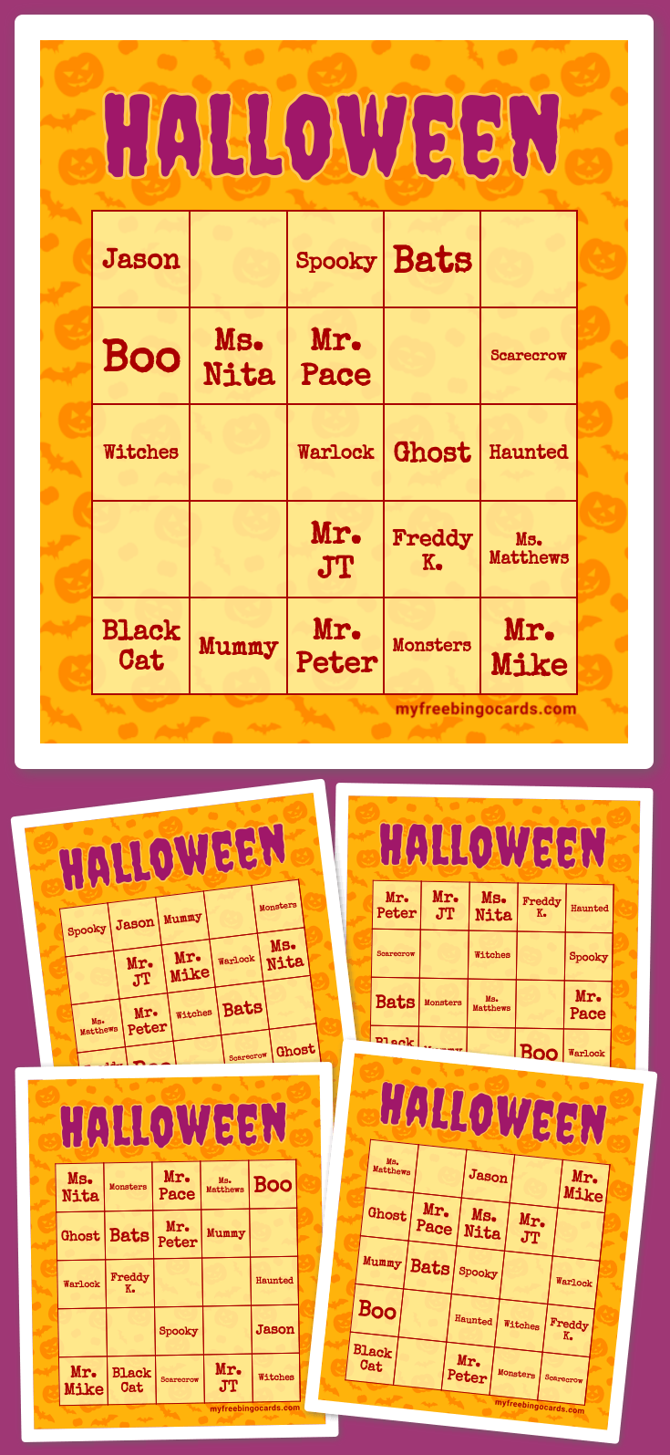 Virtual Halloween Bingo