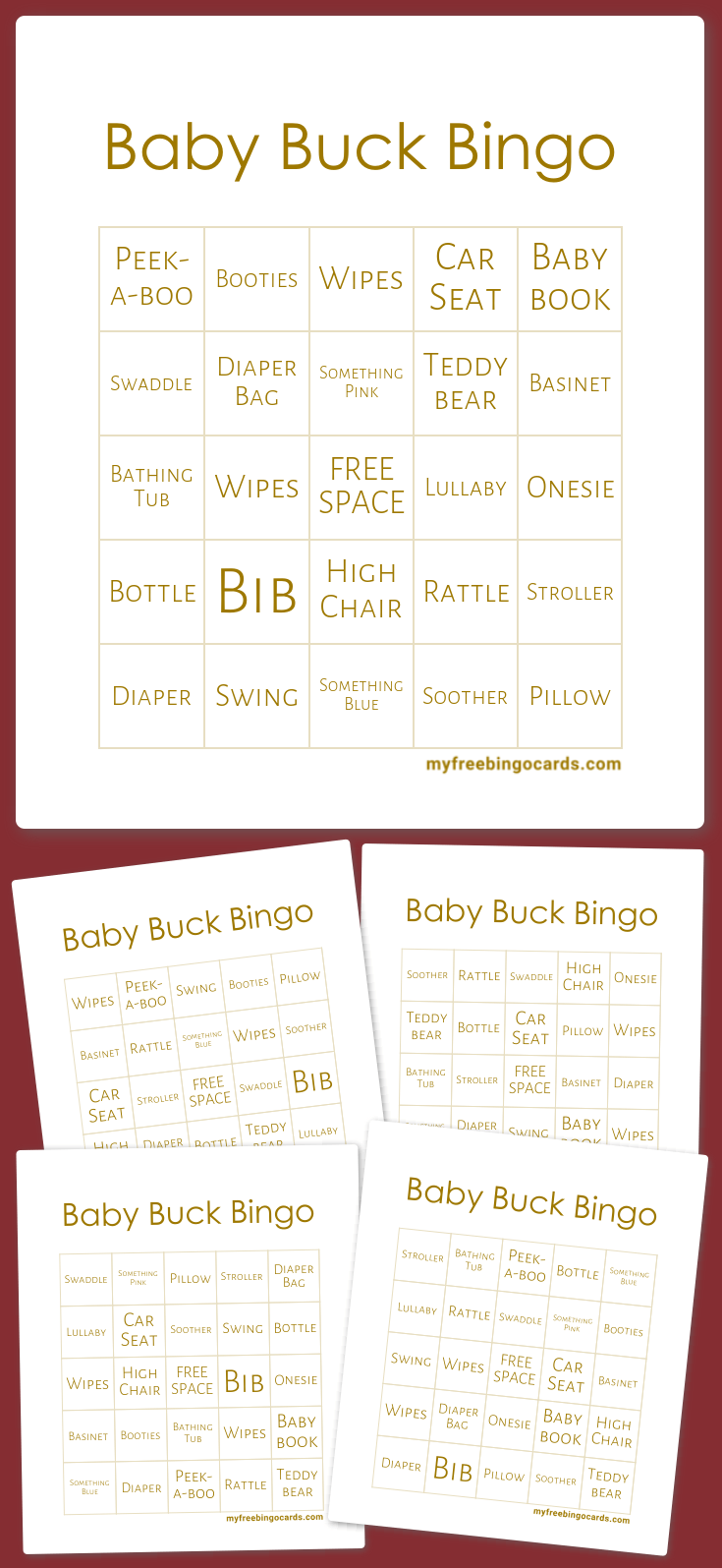 Virtual Baby Buck Bingo