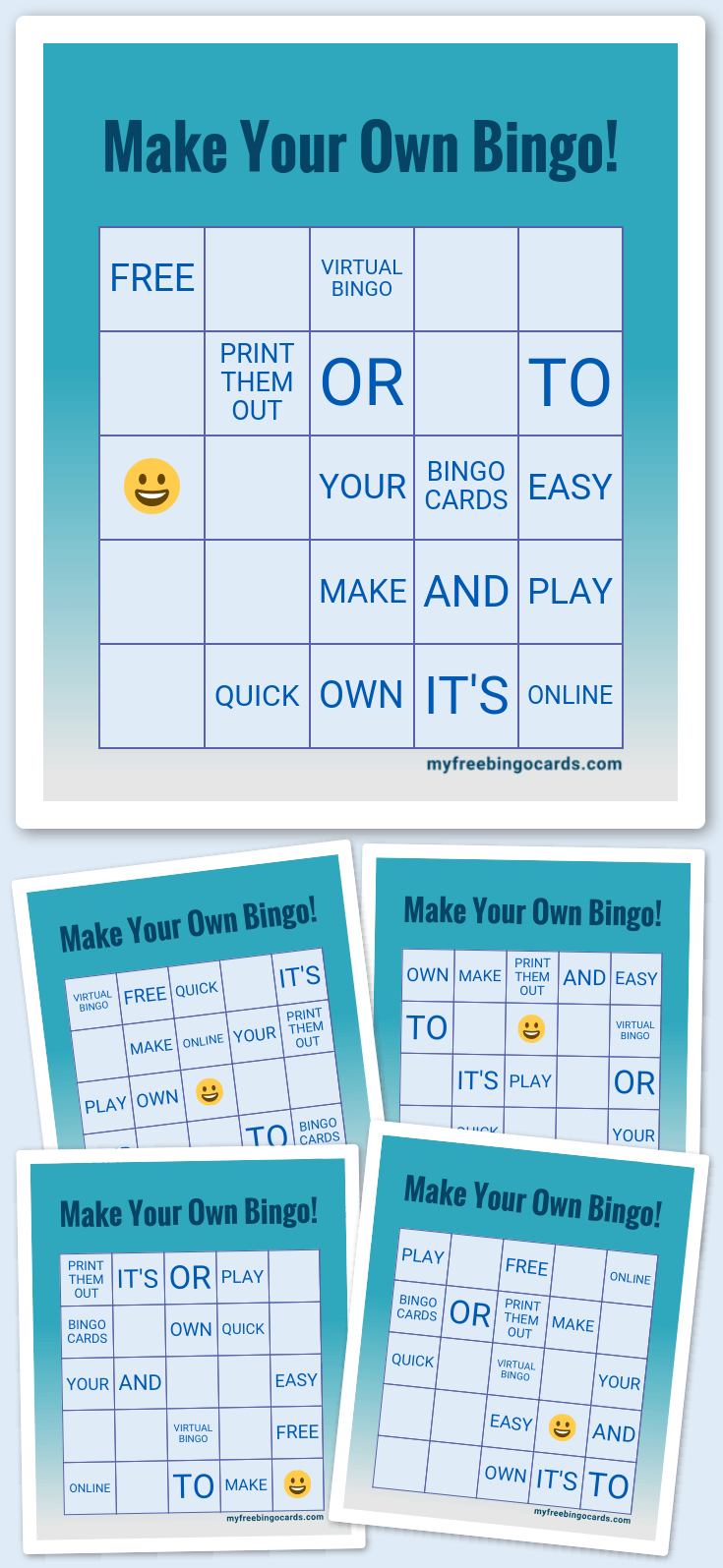 Make Your Own Bingo Games For Kids
