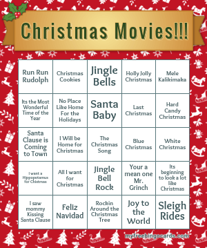 Christmas Movies!!! Bingo