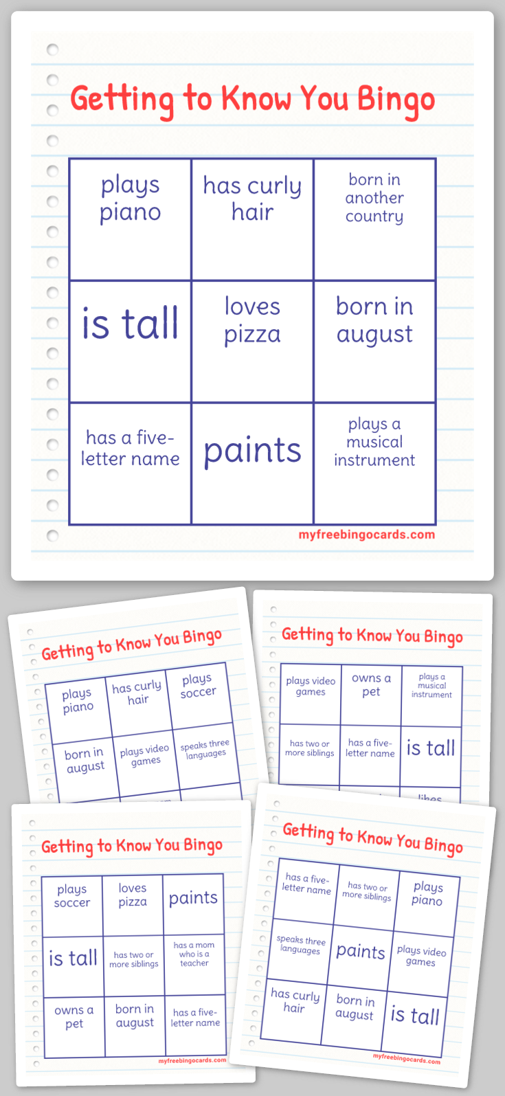 Virtual Getting to Know You Bingo