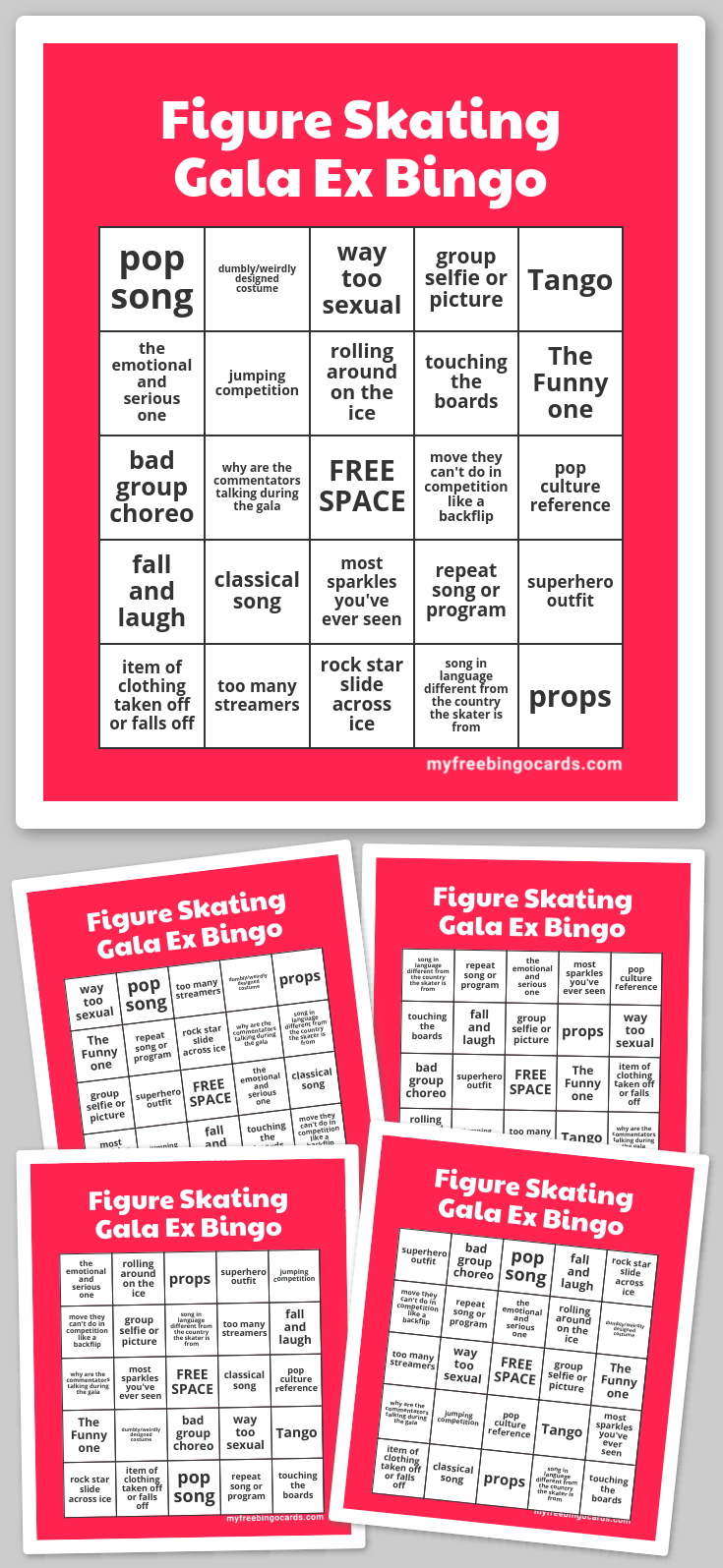 Virtual Figure Skating Gala Ex Bingo