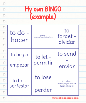 Edit bingo cards