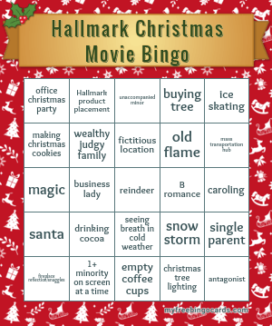 Hallmark Christmas Movie Bingo