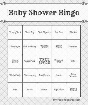 Baby Shower Bingo