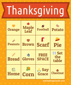 Thanksgiving Bingo