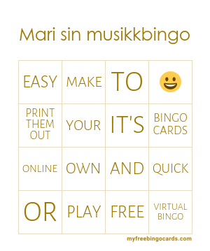 Mari sin musikkbingo