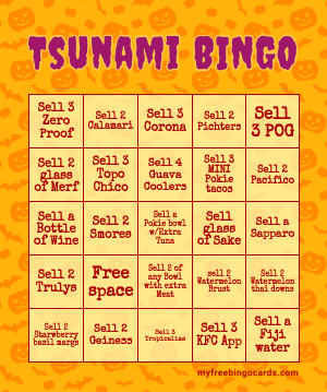 Tsunami BINGO