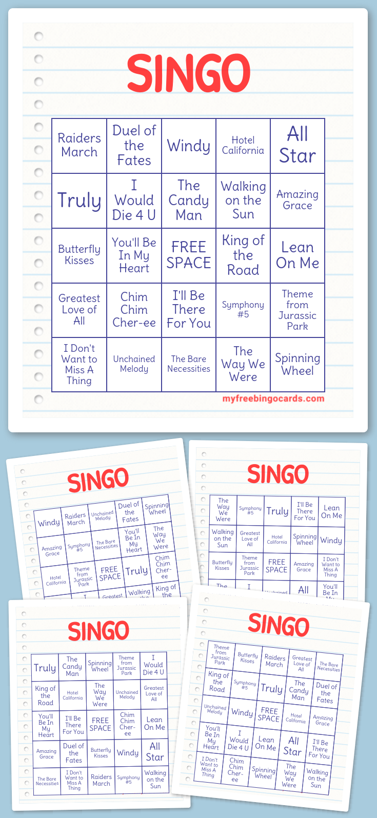 Virtual SINGO BINGO