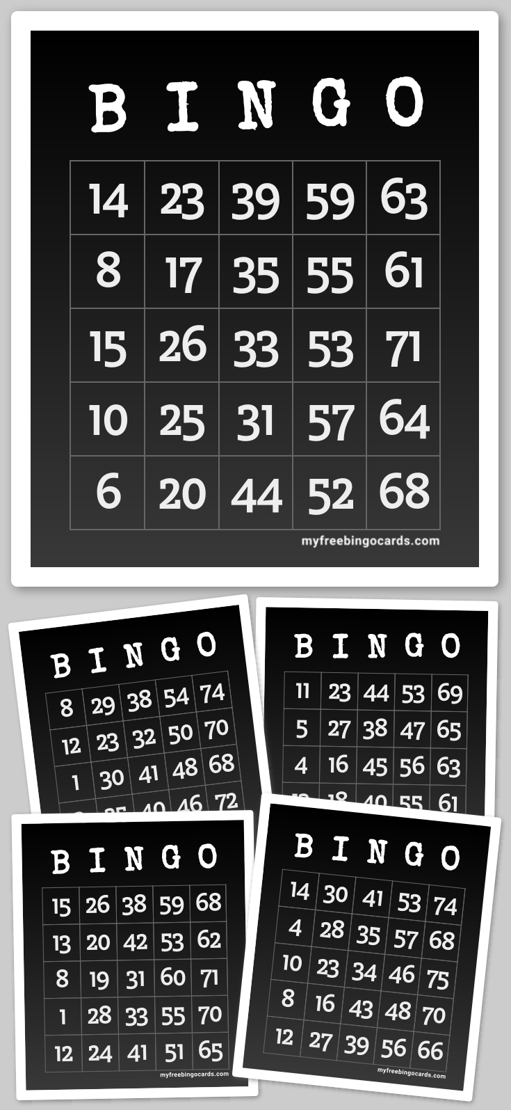 Virtual 1-75 Number Bingo