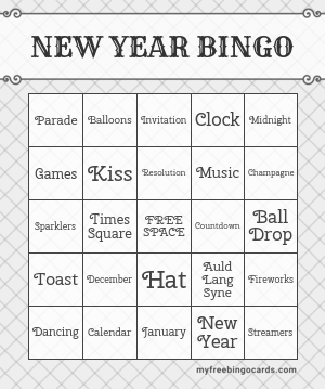 NEW YEAR BINGO