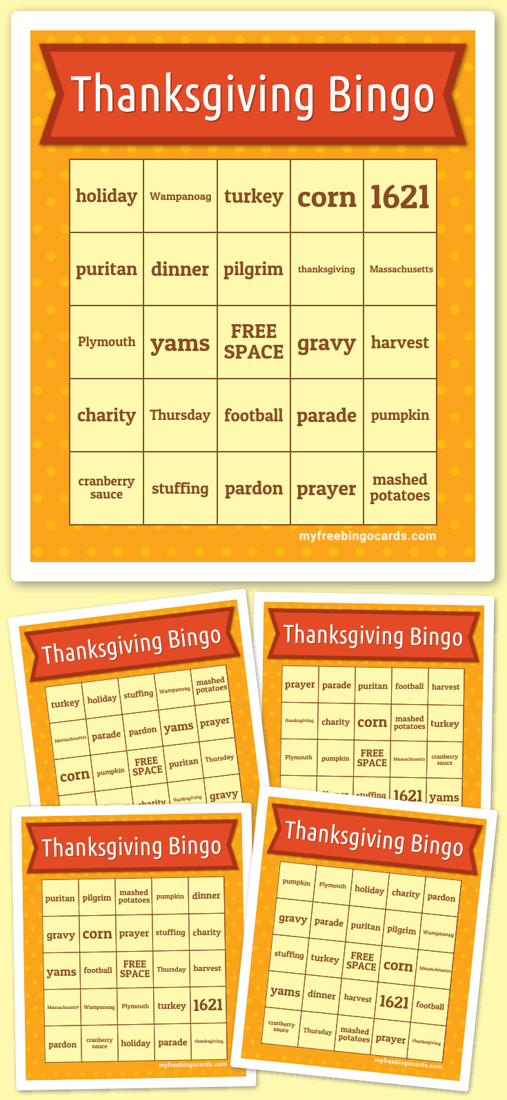 Virtual Thanksgiving Bingo