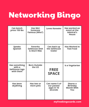 Networking Bingo