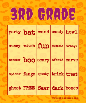 3rd Grade Bingo