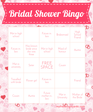 Print 100+ Bridal Shower Bingo Cards