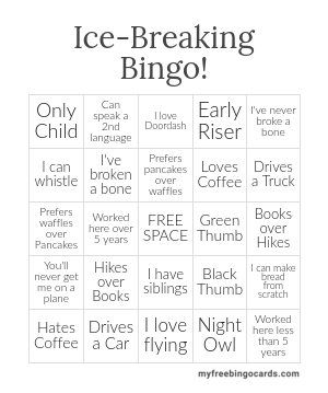 Ice-Breaking Bingo!