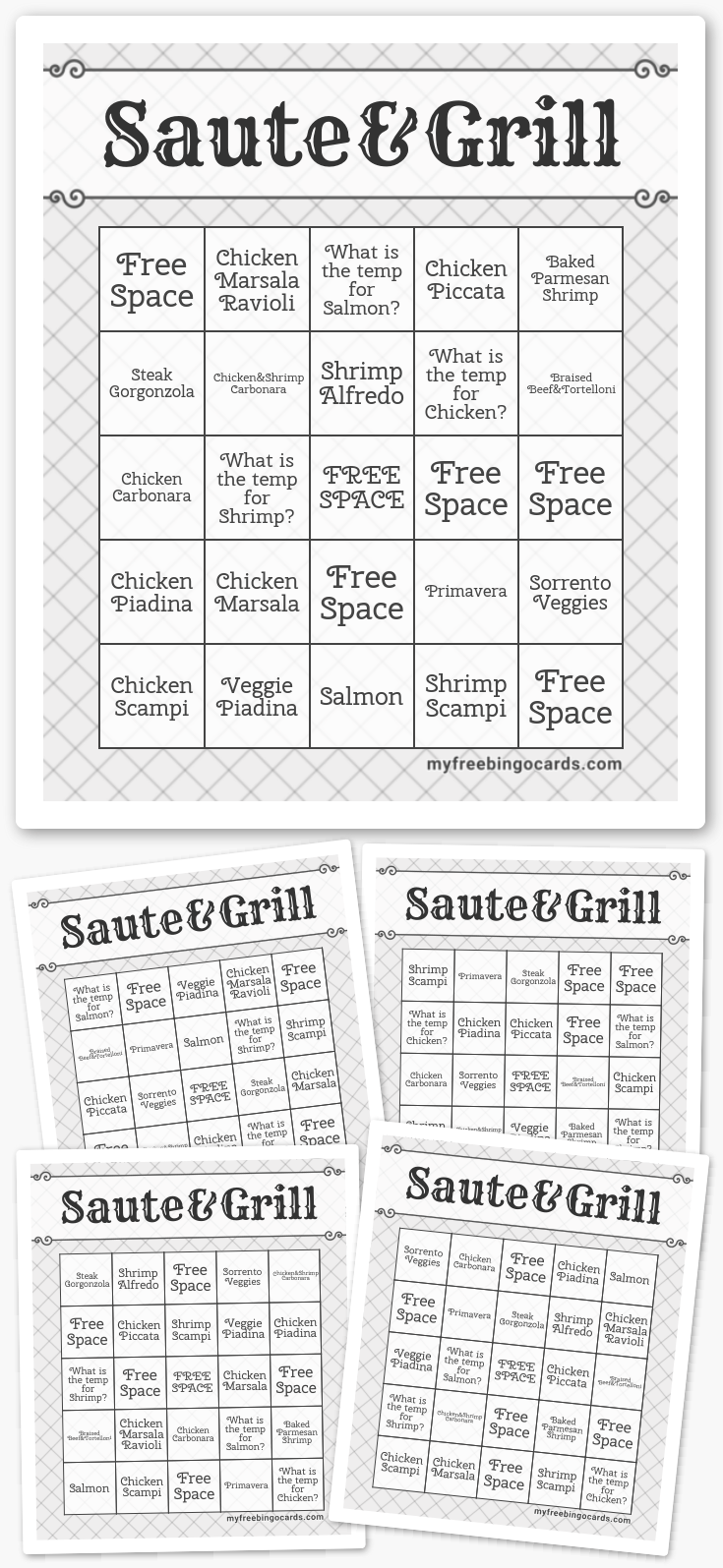 Virtual Saute&Grill Bingo