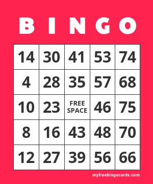 My free bingo cards christmas