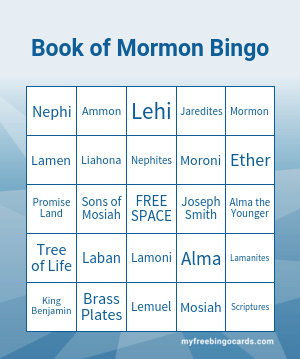 Book of Mormon Bingo