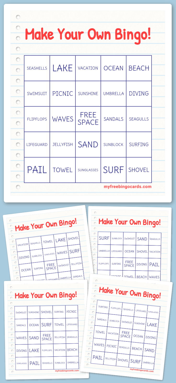 Virtual Make Your Own Bingo!