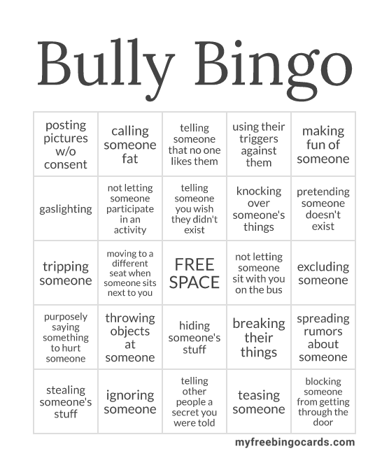 Bully Bingo