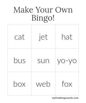 Edit bingo cards