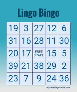 Print 100+ Lingo Bingo Cards