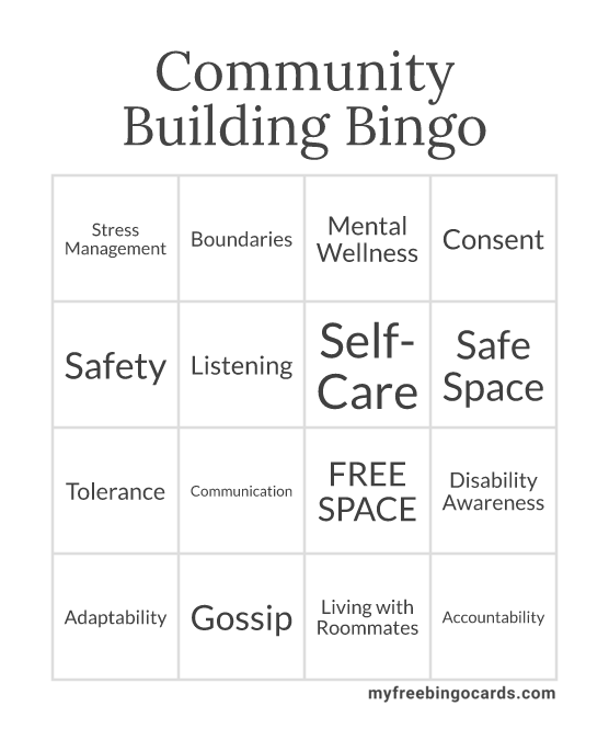 Community Building Bingo