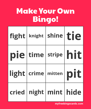 Print 100+ Make Your Own Bingo! Cards