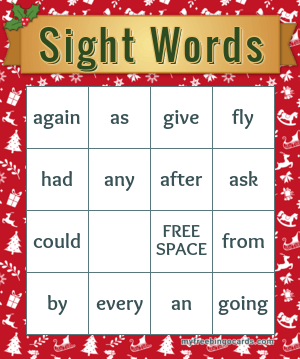 Sight Words Bingo