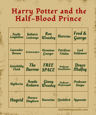 Harry Potter Bingo Bingo Cards to Download, Print and Customize!