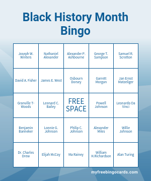 Print 100+ Black History Month Bingo Cards