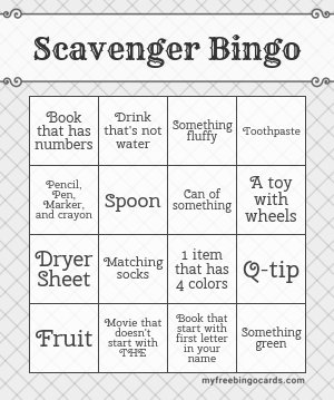 Scavenger Bingo