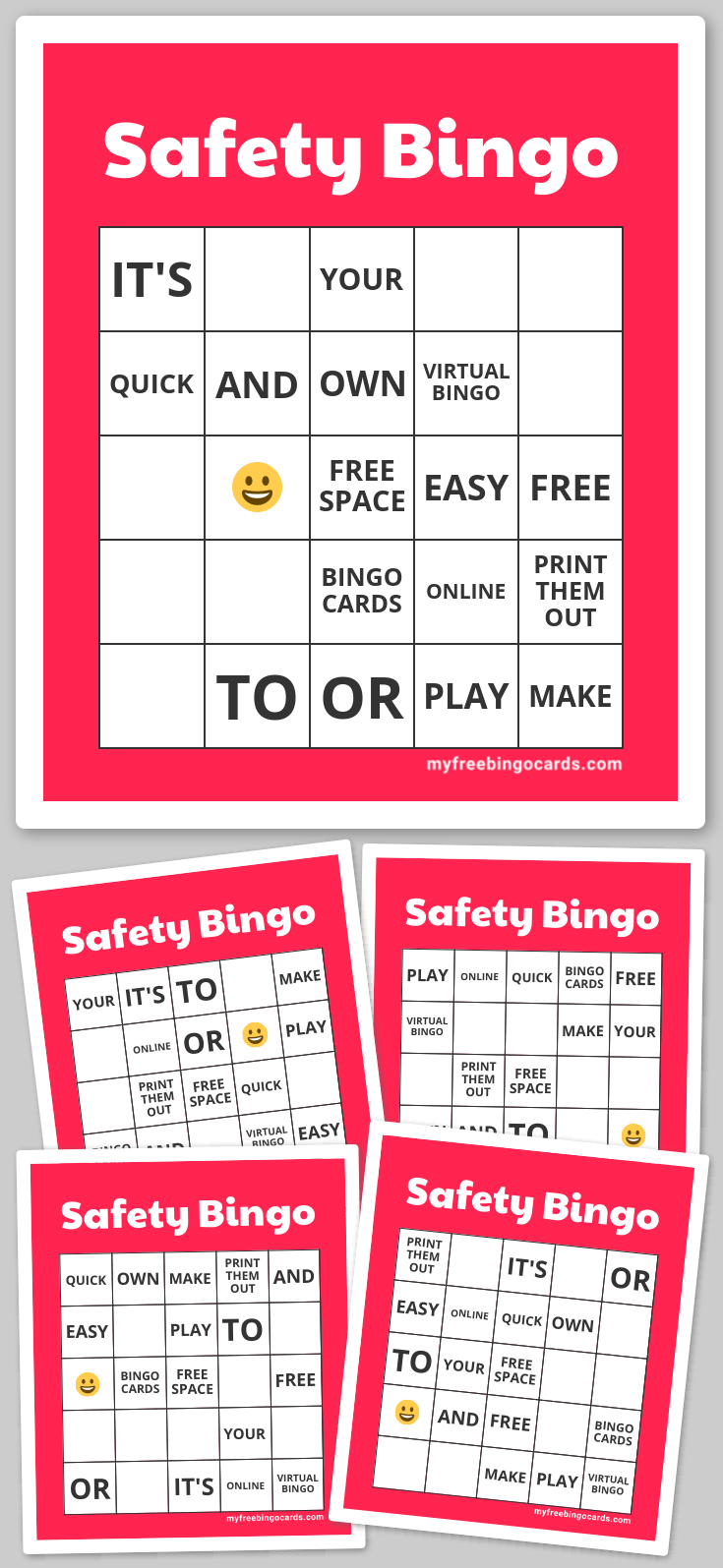 Virtual Safety Bingo