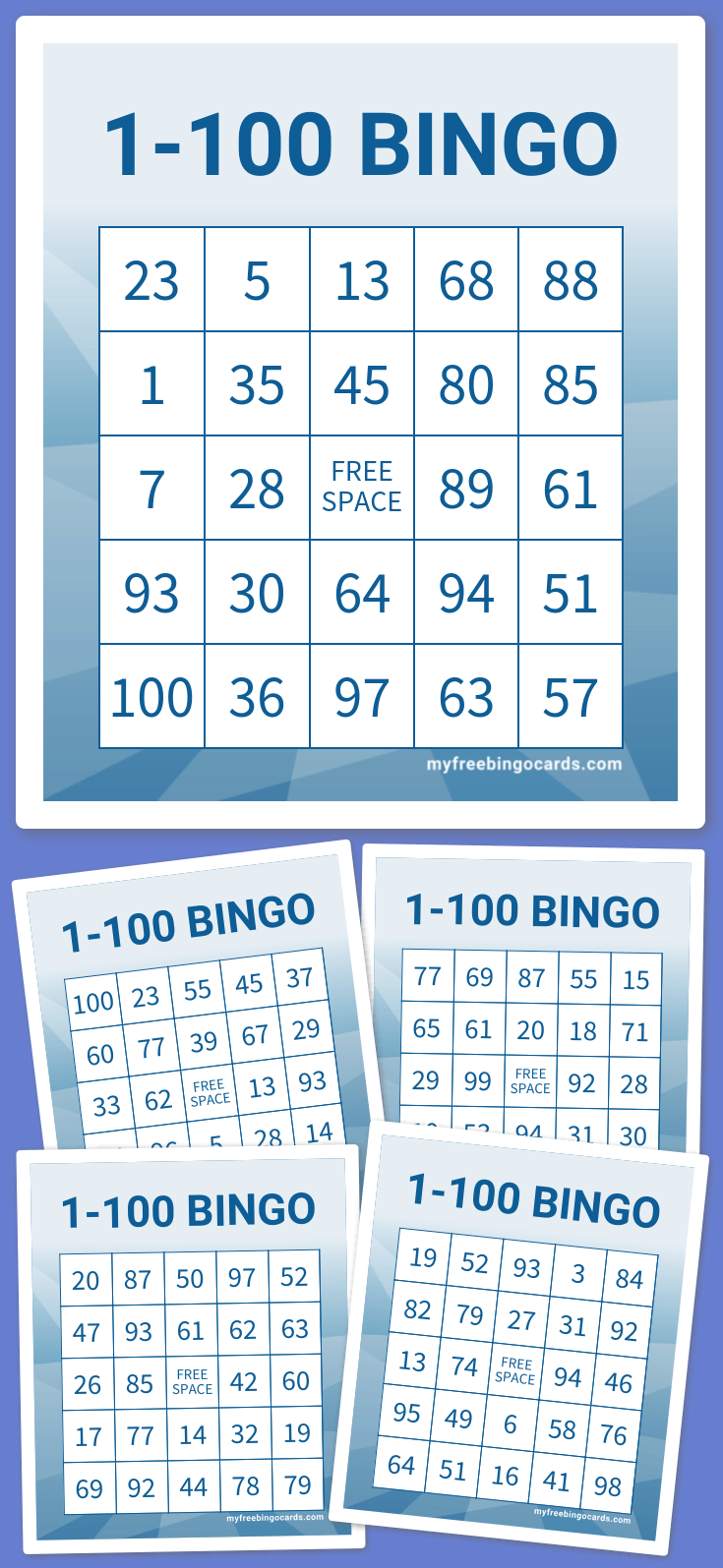 Virtual 1-100 BINGO