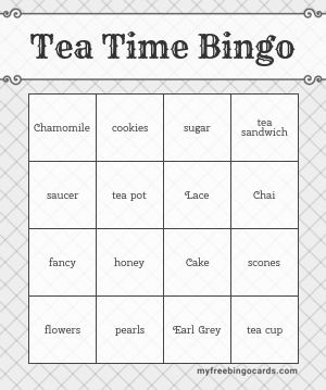 Tea Time Bingo