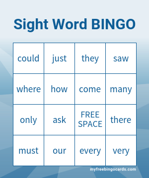 Print 100+ Sight Word BINGO Cards