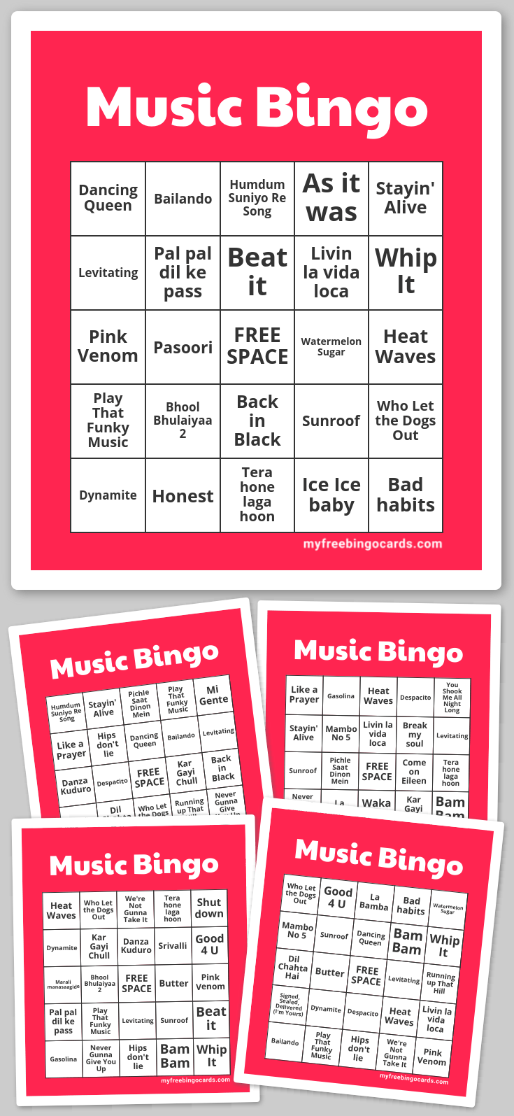 Virtual Music Bingo