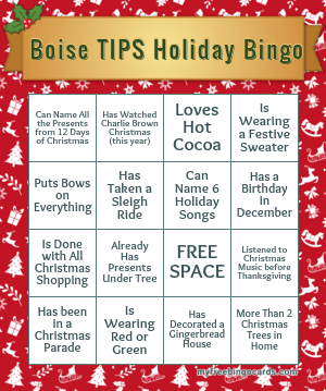 Boise TIPS Holiday Bingo