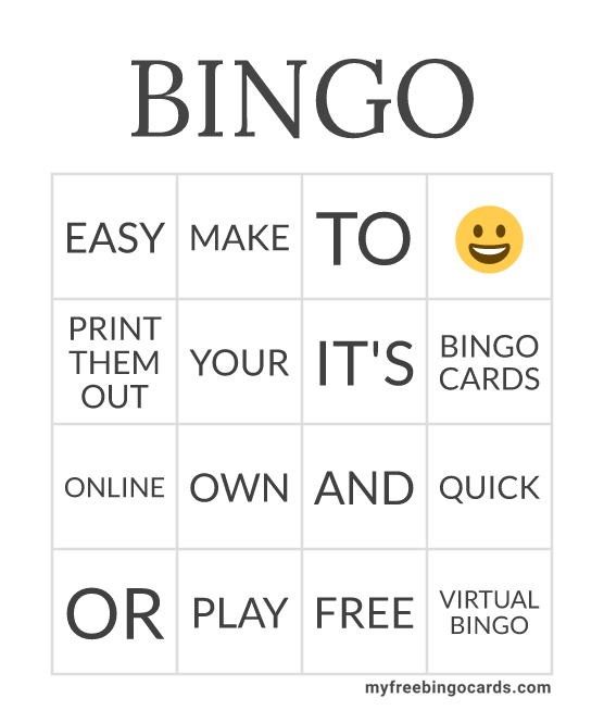 Make Your Bingo Cards
