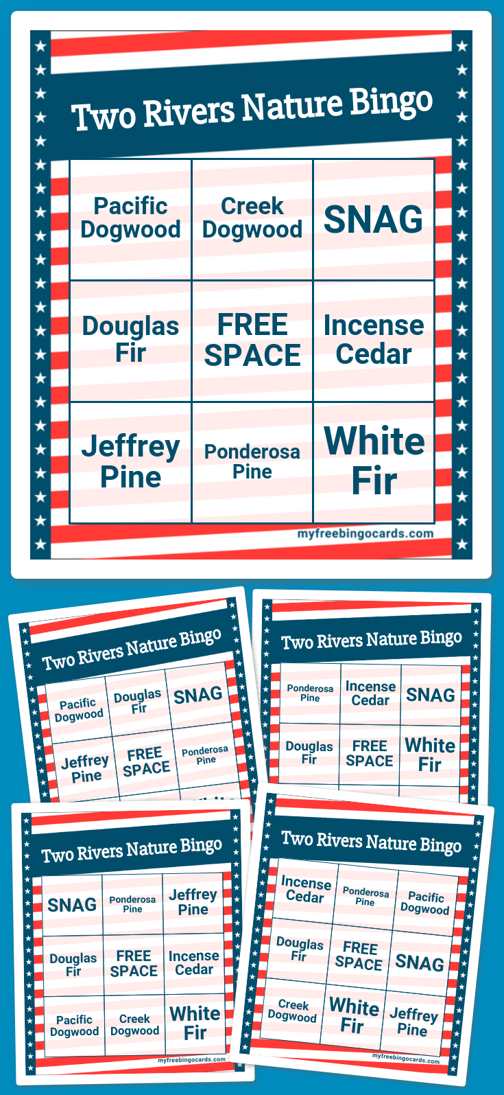 Virtual Two Rivers Nature Bingo
