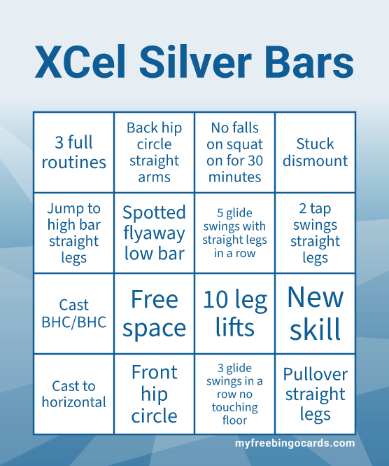 XCel Silver Bars Bingo