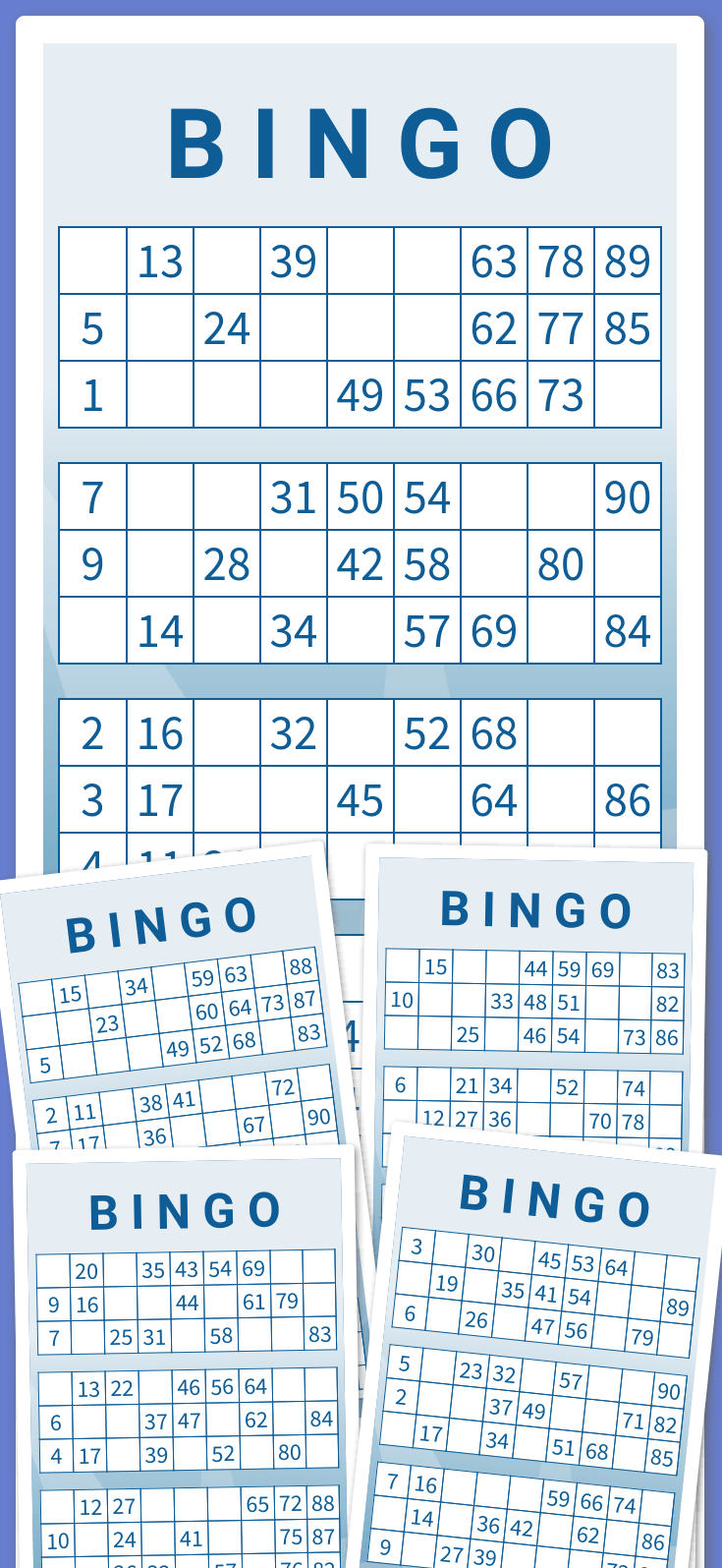 Virtual 1-90 Number Bingo