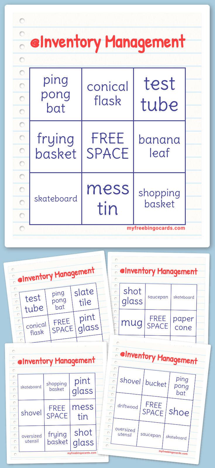 Virtual Inventory Management Bingo