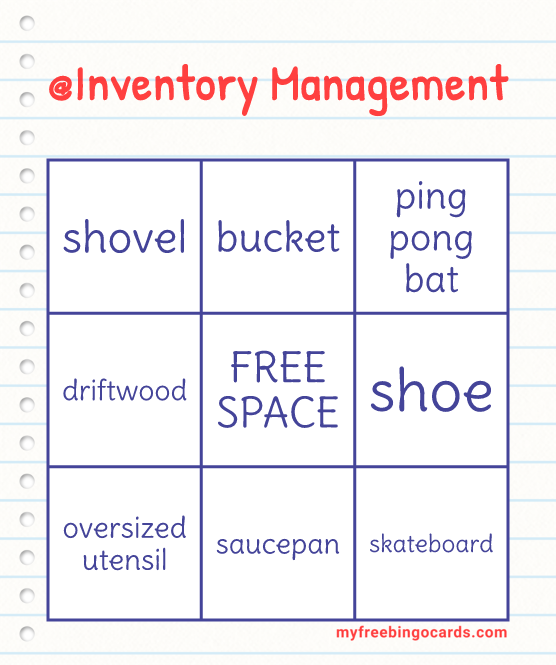 @Inventory Management Bingo