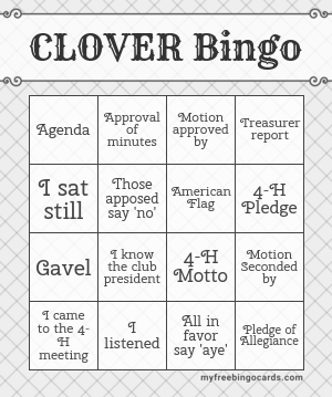 CLOVER Bingo