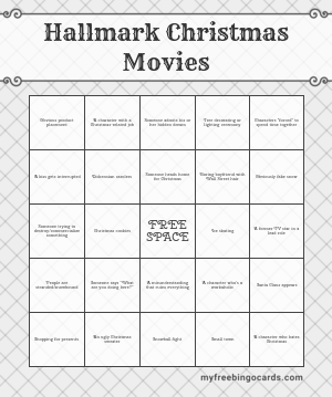 Hallmark Christmas Movies Bingo