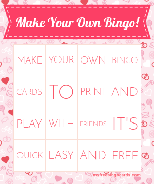 Print 100+ Make Your Own Bingo! Cards