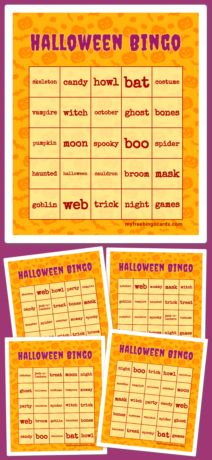 Free Virtual Halloween Bingo